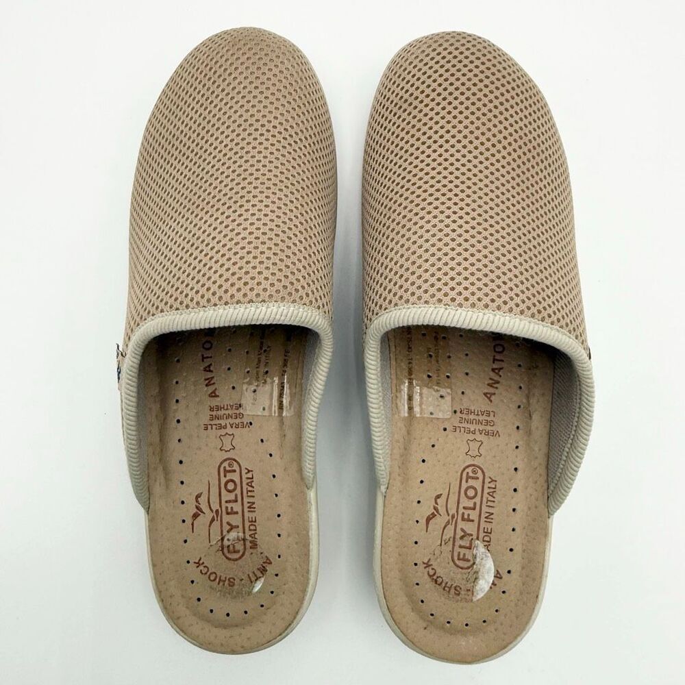Fly Flot Womens Beige Slip-On Mule Shoes Cloth Slippers - US Size 8-8.5 / EU 39 - Picture 8 of 11